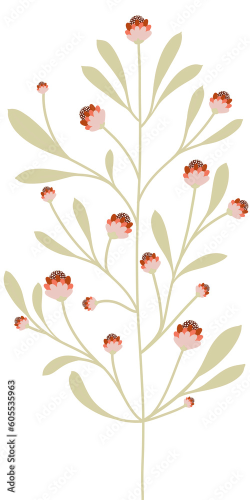 Simple botanical illustration abstract background Simple botanical illustration abstract background
