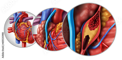 Fotografi Bypass surgery and Coronary Artery Grafting or CABG as an obstruction of plaque