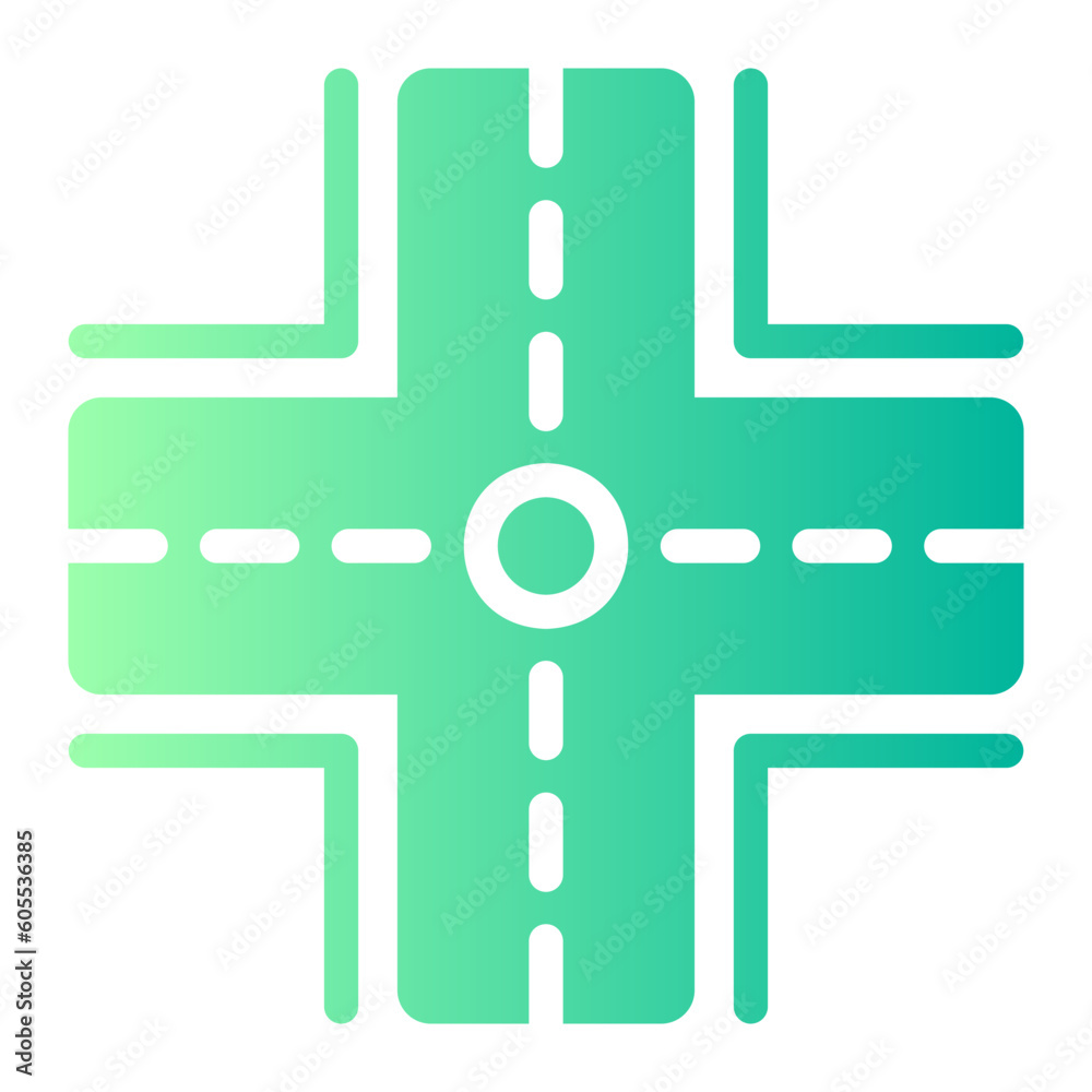 Obraz premium Crossroad gradient icon