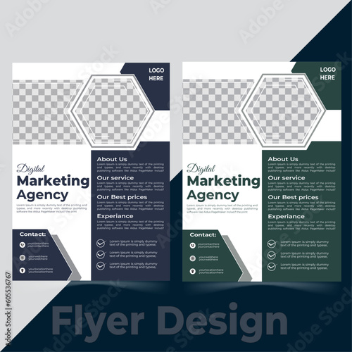 Corporate modern flyer design.