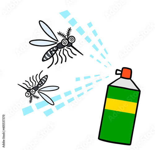 殺虫剤で駆除される蚊