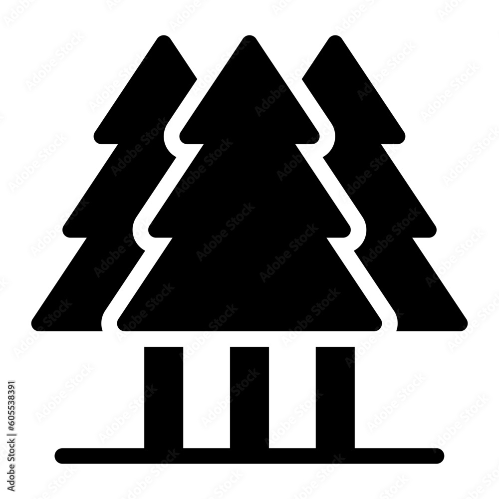 forest glyph icon