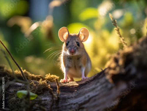 A Mouse in Nature with a Shallow Depth of Field | Generative AI