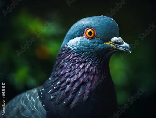 A Pigeon in Nature with a Shallow Depth of Field   Generative AI © Nathan Hutchcraft
