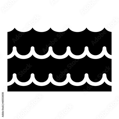 sea glyph icon
