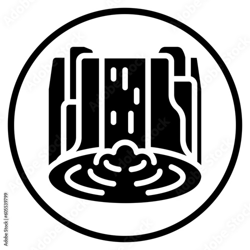 waterfall glyph icon