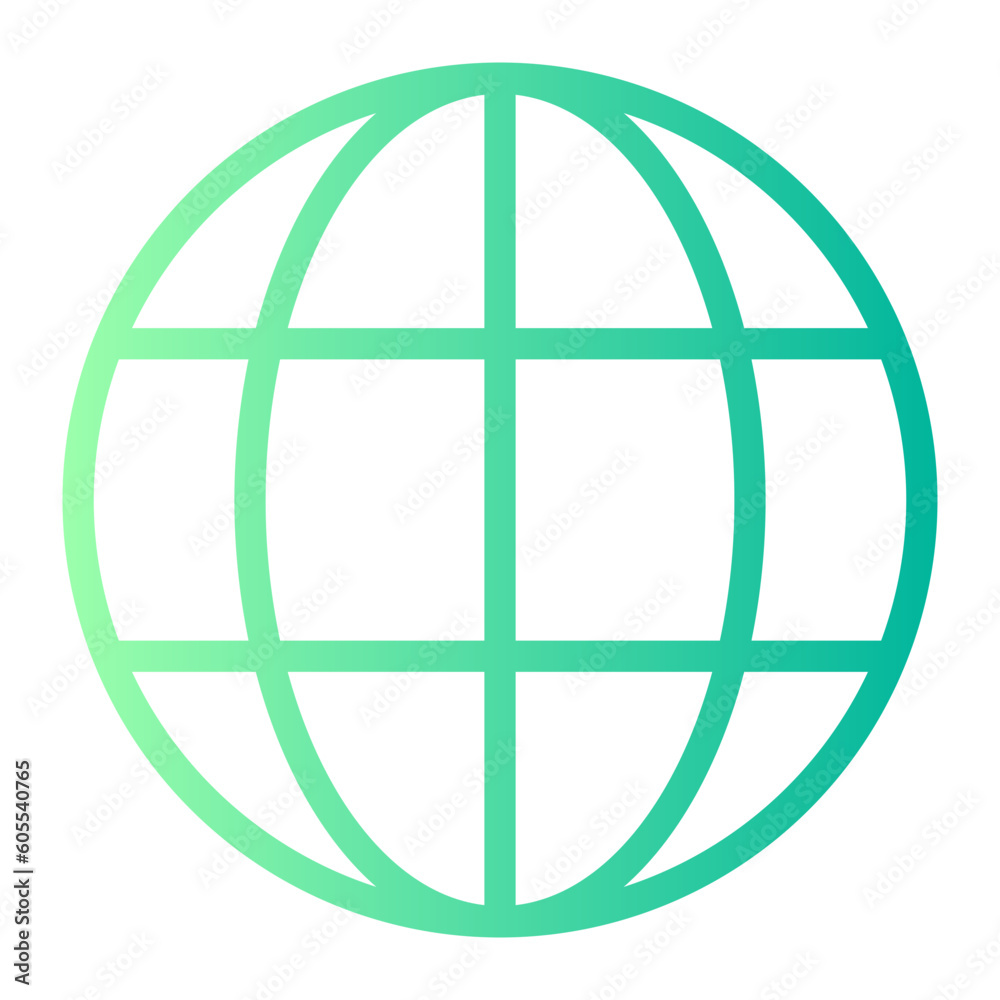 earth globe gradient icon earth globe gradient icon
