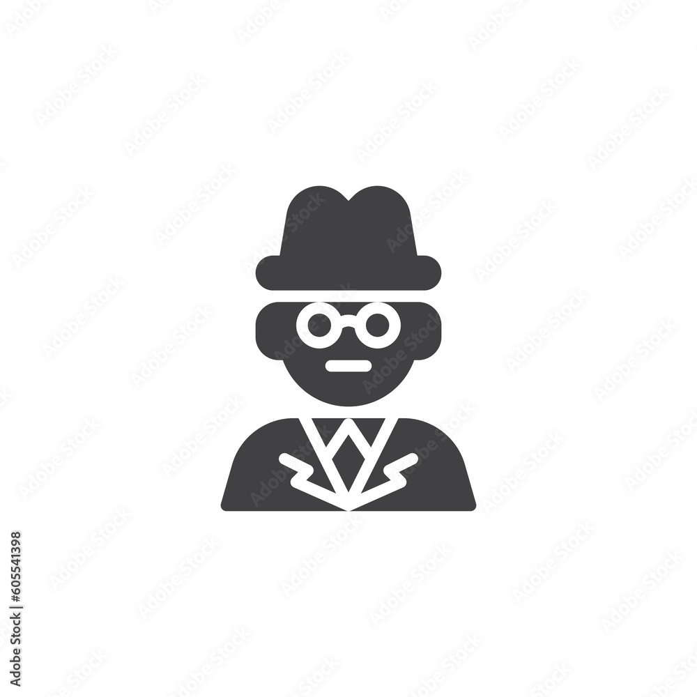 Inspector man vector icon