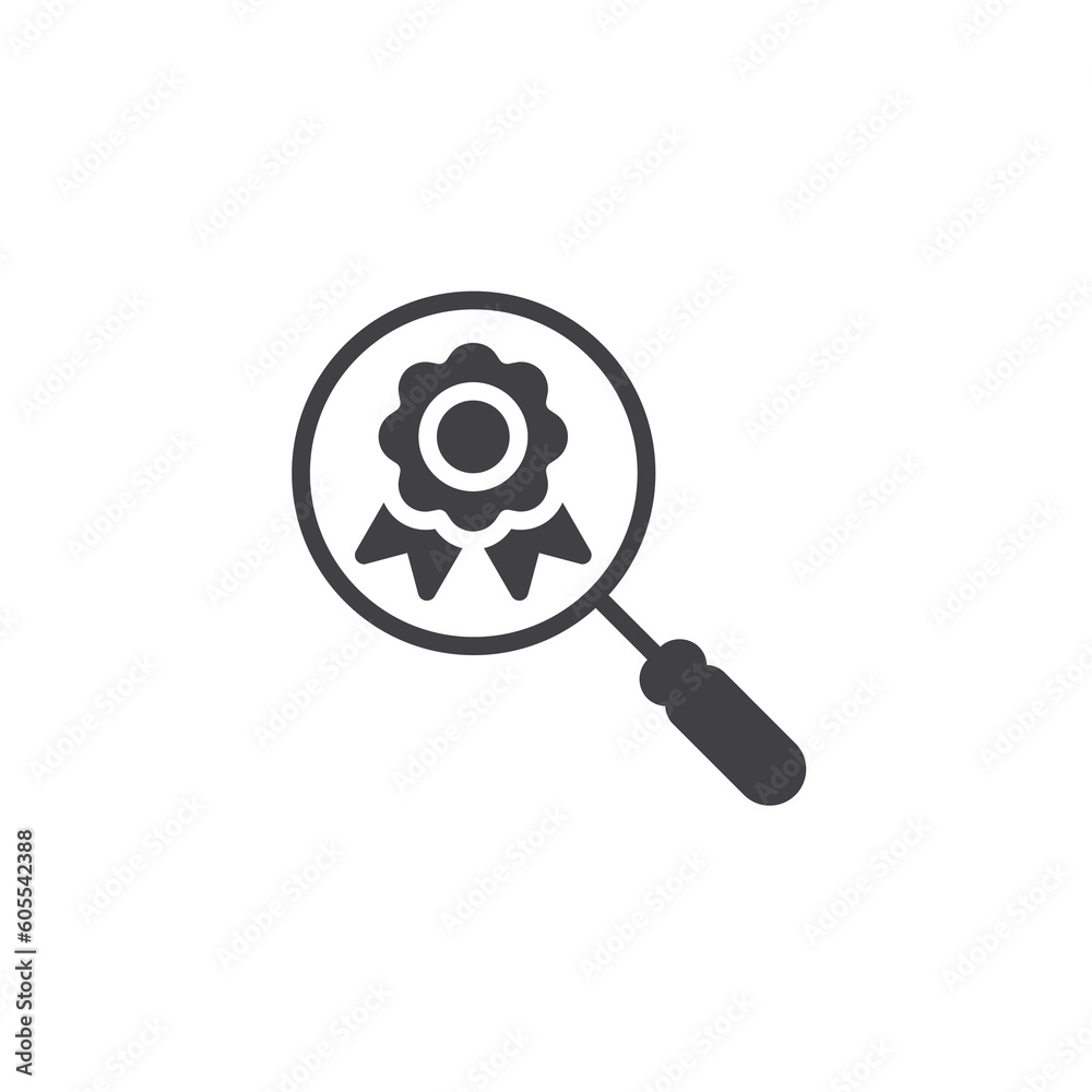 Quality research vector icon Quality research vector icon