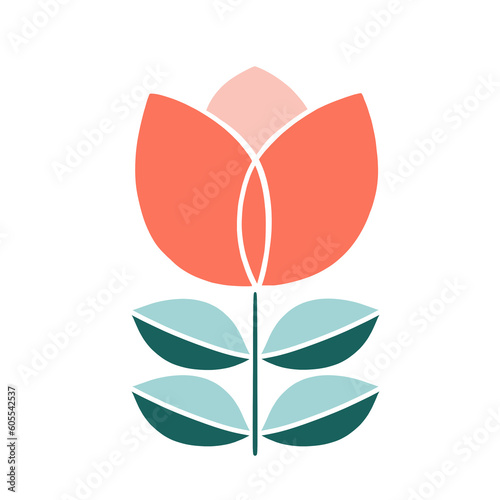 Floral and Leaf Designs in Soft Pastel Colors photo