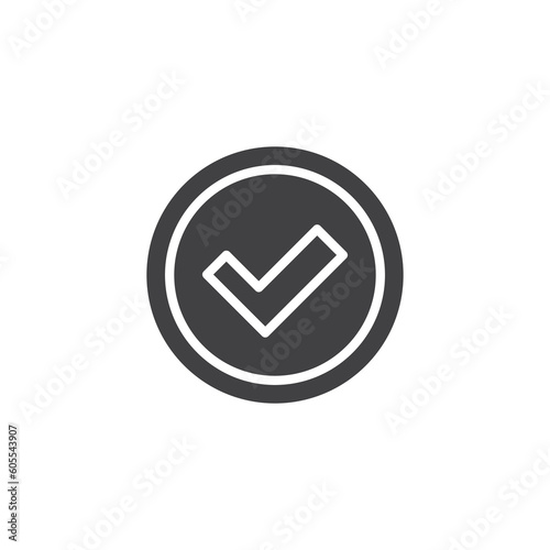 Confirmation mark vector icon