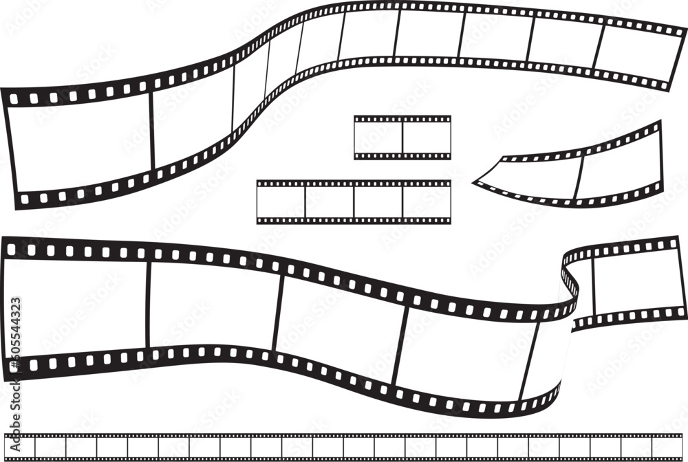 Fototapeta premium ネガフィルムのイラスト素材 映画フィルム
