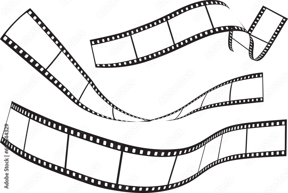 Fototapeta premium ネガフィルムのイラスト素材 映画フィルム