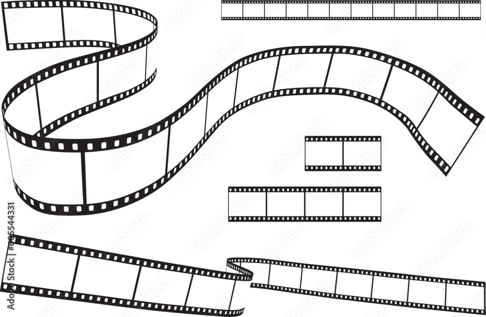 Fototapeta premium ネガフィルムのイラスト素材 映画フィルム