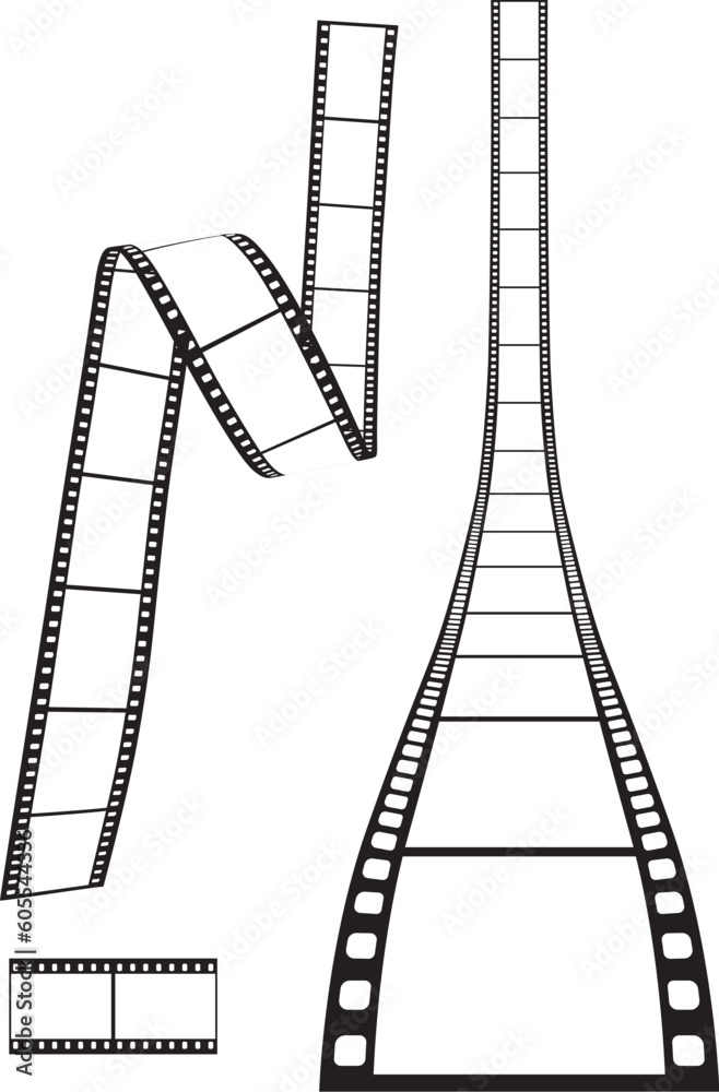 Fototapeta premium ネガフィルムのイラスト素材 映画フィルム