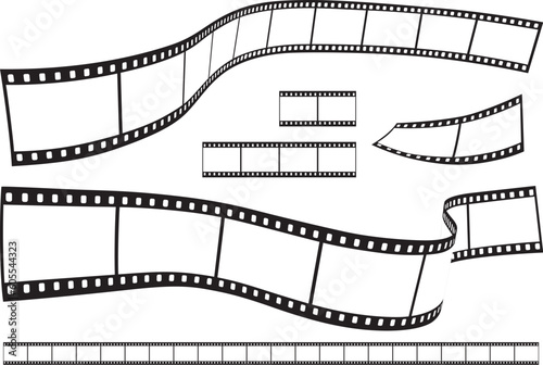 ネガフィルムのイラスト素材　映画フィルム