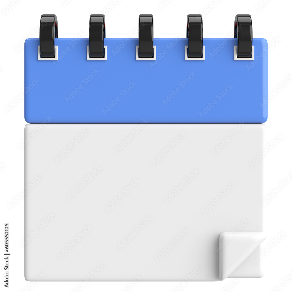 Empty calendar. 3D calendar. 3D illustration. Empty calendar. 3D calendar. 3D illustration.