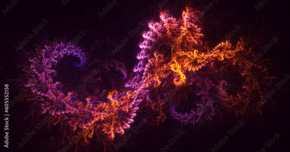 3D rendering abstract technology fractal background 3D rendering abstract technology fractal background