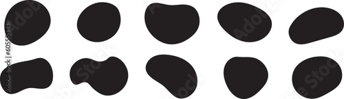 かわいい抽象的なゆるゆるフレーム　Set of cute abstract shapes.Vector loose frame.