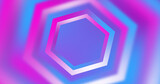 Abstract purple and pink gradient hexagons bright juicy blurred abstract loop background