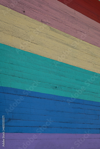 Canvas Print Rainbow flag concrete wall murales.