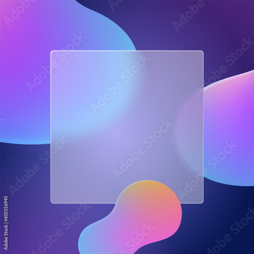 3D gradient fluid glassmorphism
