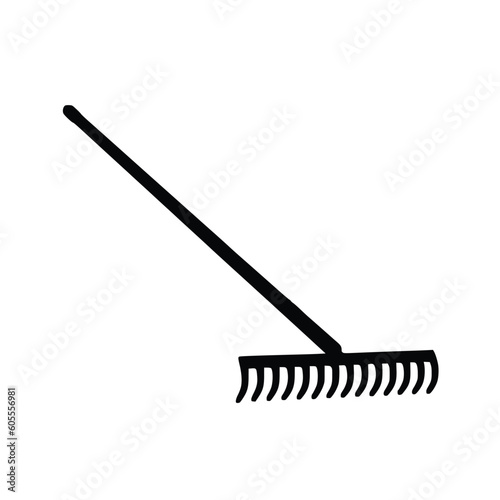 Garden rake icon. Simple illustration of garden rake vector icon for web