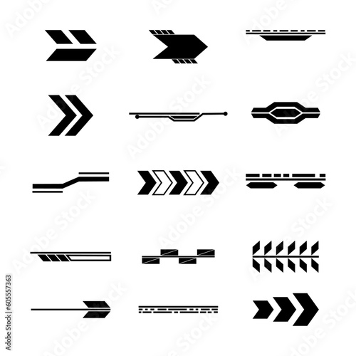 line cyber element vector design
