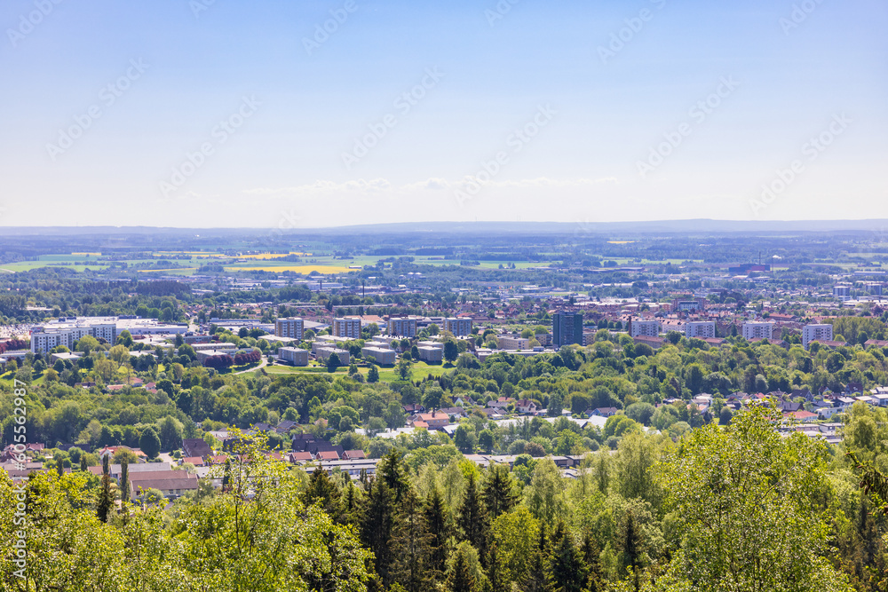 Landscape view of Skövde city in Sweden at the summer