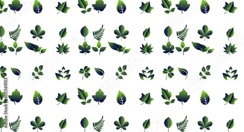 Green leaf vector pattern design in background  © Aom