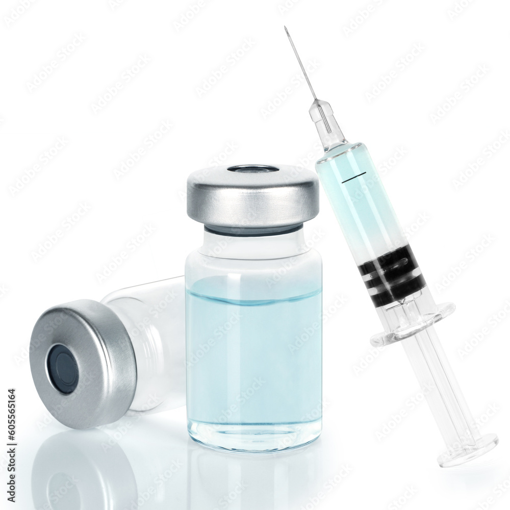 Vaccine vial dose flu shot drug needle syringe Vaccine vial dose flu shot drug needle syringe