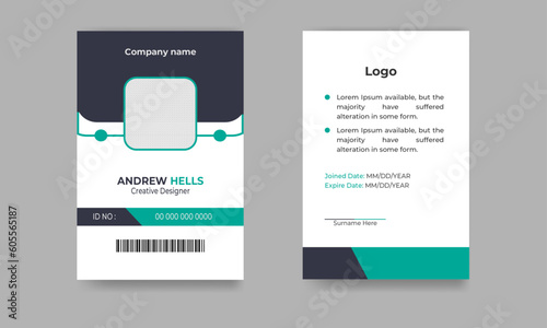 Fototapeta Naklejka Na Ścianę i Meble -  corporate Modern and simple business office id card design bundle. Corporate company employee identity card template .