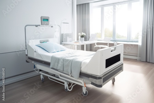 ai-powered hospital bed, delivering comfortable and personalized experience for patients, created with generative ai