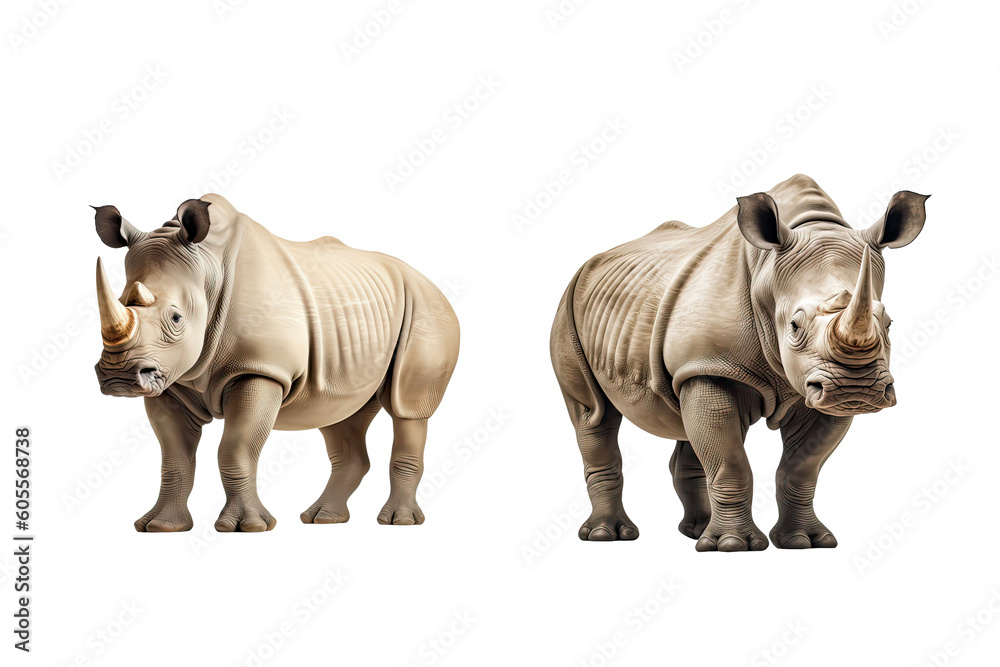 Obraz premium rhino isolated on white background