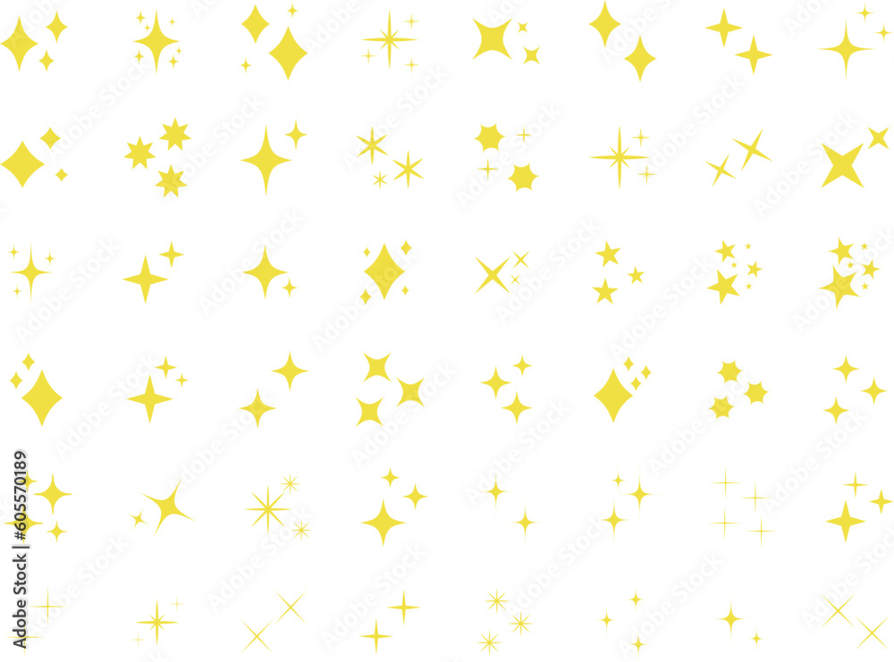 シンプルな星・キラキラのアイコンセット simple shining icon set シンプルな星・キラキラのアイコンセット simple shining icon set