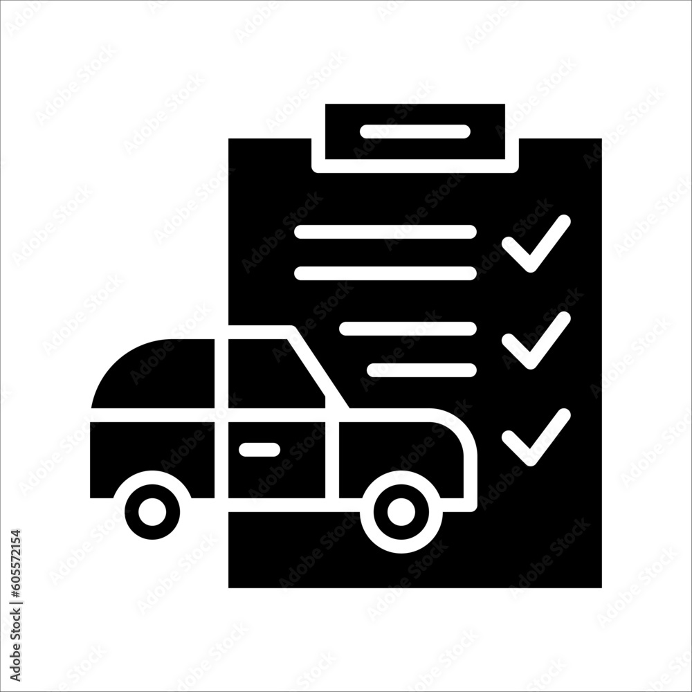 Solid vector icon for car inspection which can be used various design projects.