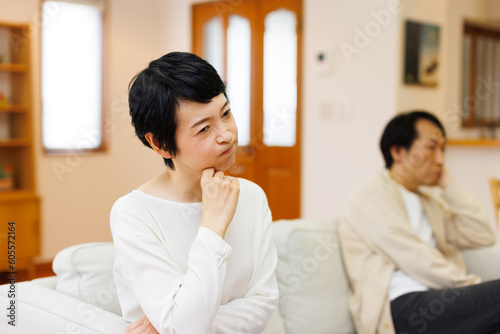 家で成熟した日本のカップル