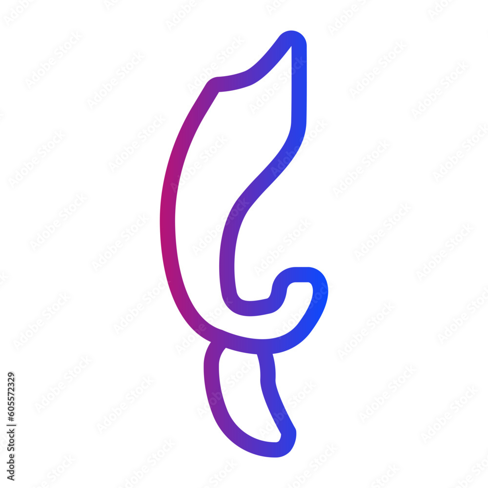 Obraz premium kujang gradient icon