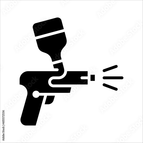 Solid vector icon for painting spray which can be used various design projects.