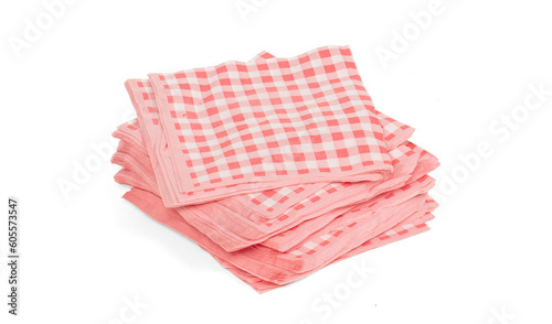 Simple stack of napkins, red