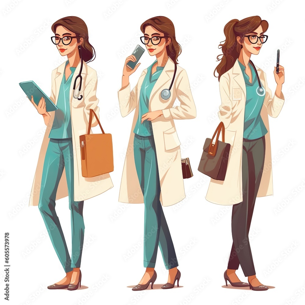 Empowering Elegance: The Inspiring Doctor's Joyful Presence in the Hospital made with Generativ Ai Technology Empowering Elegance: The Inspiring Doctor's Joyful Presence in the Hospital made with Generativ Ai Technology