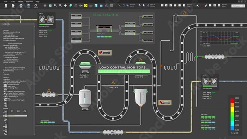 Program interface controlling the manufacturing machinery at the factory. System interface operating the automated manufacturing machinery. Manufacturing machinery control system interface.