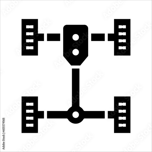 Solid vector icon for car shaft which can be used various design projects.