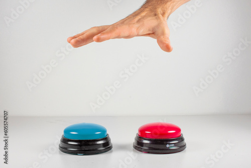 Obraz na plátne Panic over which button to press #2