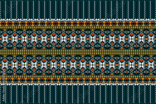 Ethnic Patterns. Cross Stitch Embroidery. Native Style. Traditional Design for texture, textile, fabric, clothing, Knitwear, print. 