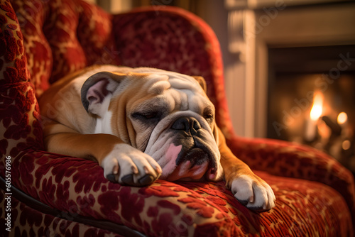 The Bull Dog, also known as the English Bulldog, is a medium-sized breed of dog that originated in England. 
