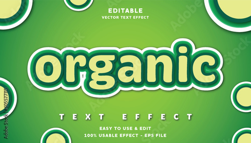 organic editable text effect with modern and simple style, usable for logo or campaign title
