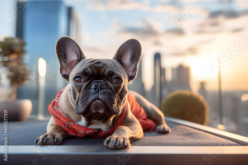 The French Bulldog, often referred to as Frenchie, is a small to medium-sized breed of dog known for its distinctive appearance and charming personality © krit