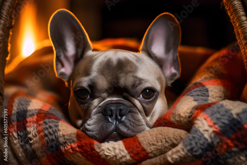 The French Bulldog, often referred to as Frenchie, is a small to medium-sized breed of dog known for its distinctive appearance and charming personality © krit