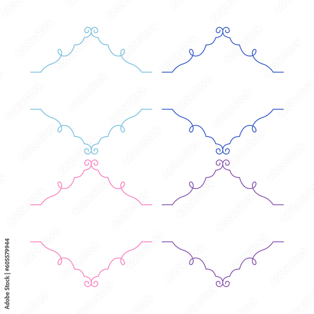 Fototapeta premium Summer Romance Wedding Ornamental Chic Tags Collection isolated on white 